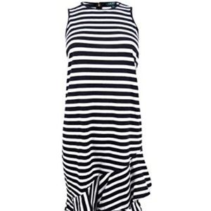 Ralph Lauren Black and White Asymmetrical Dress